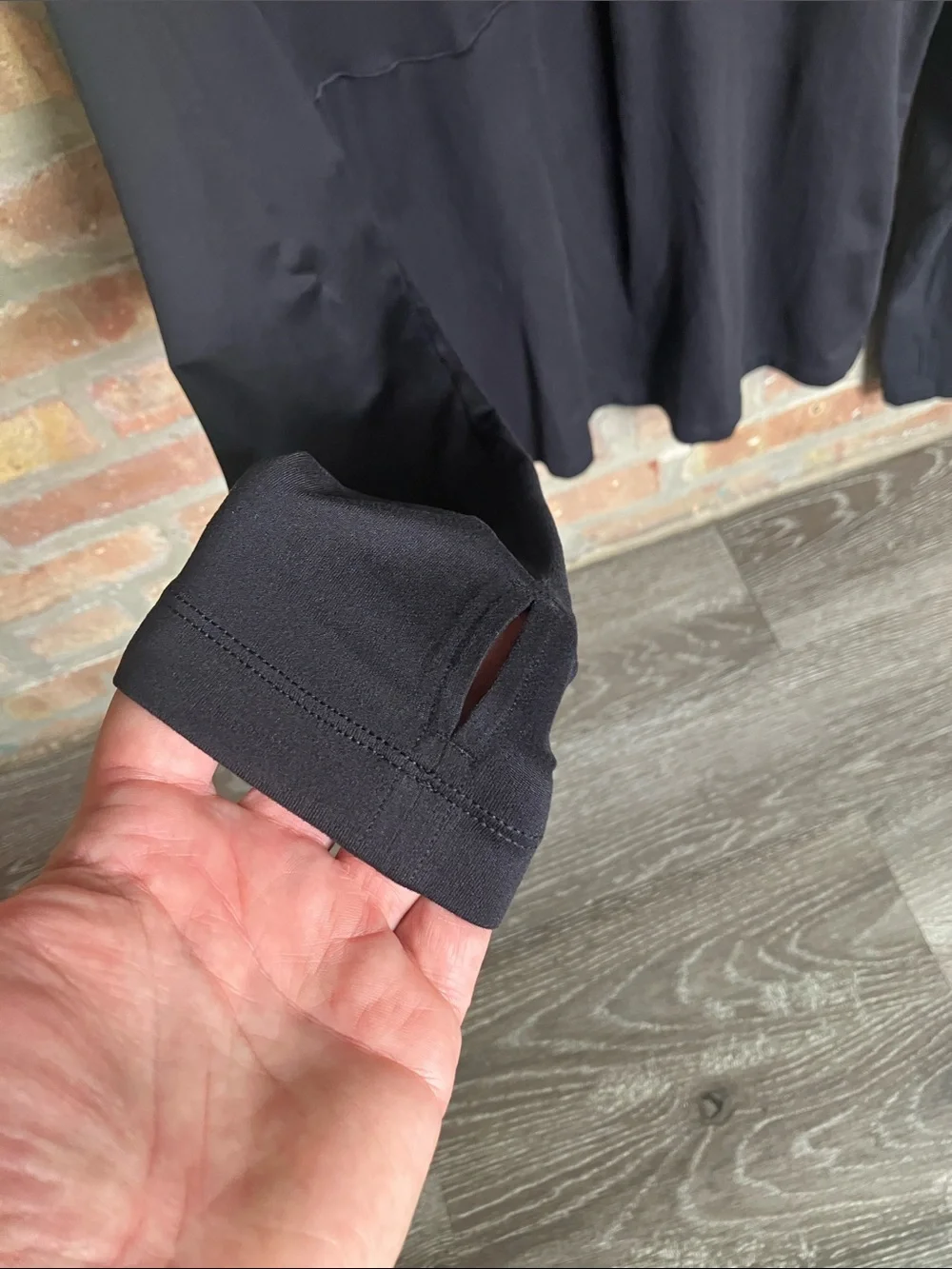 Alo Yoga black Alosoft Hooded Runner long-sleeve top